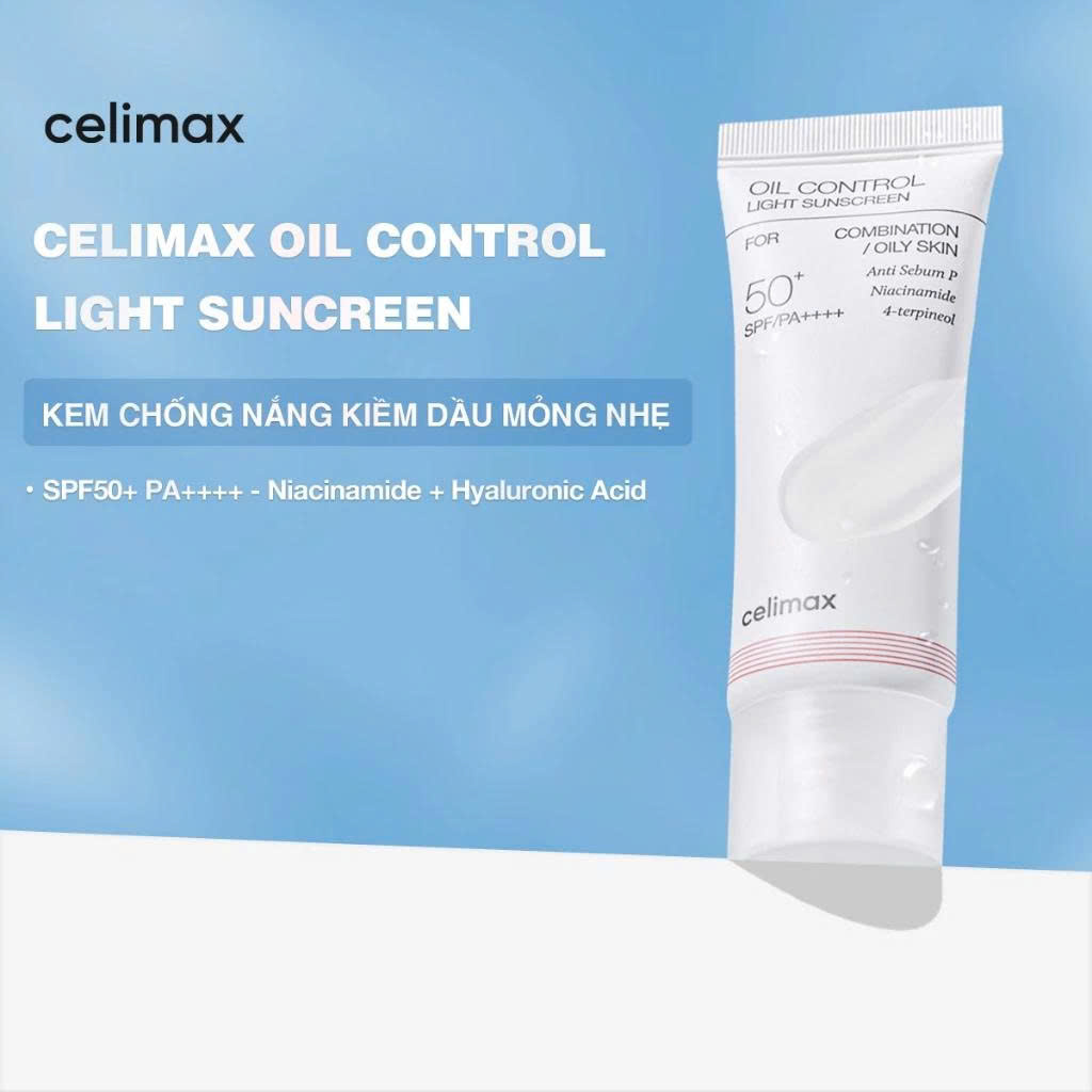 Kem chống nắng Celimax Oil Control Light Sunscreen SPF50+ PA++++ 40ml - Ảnh 2