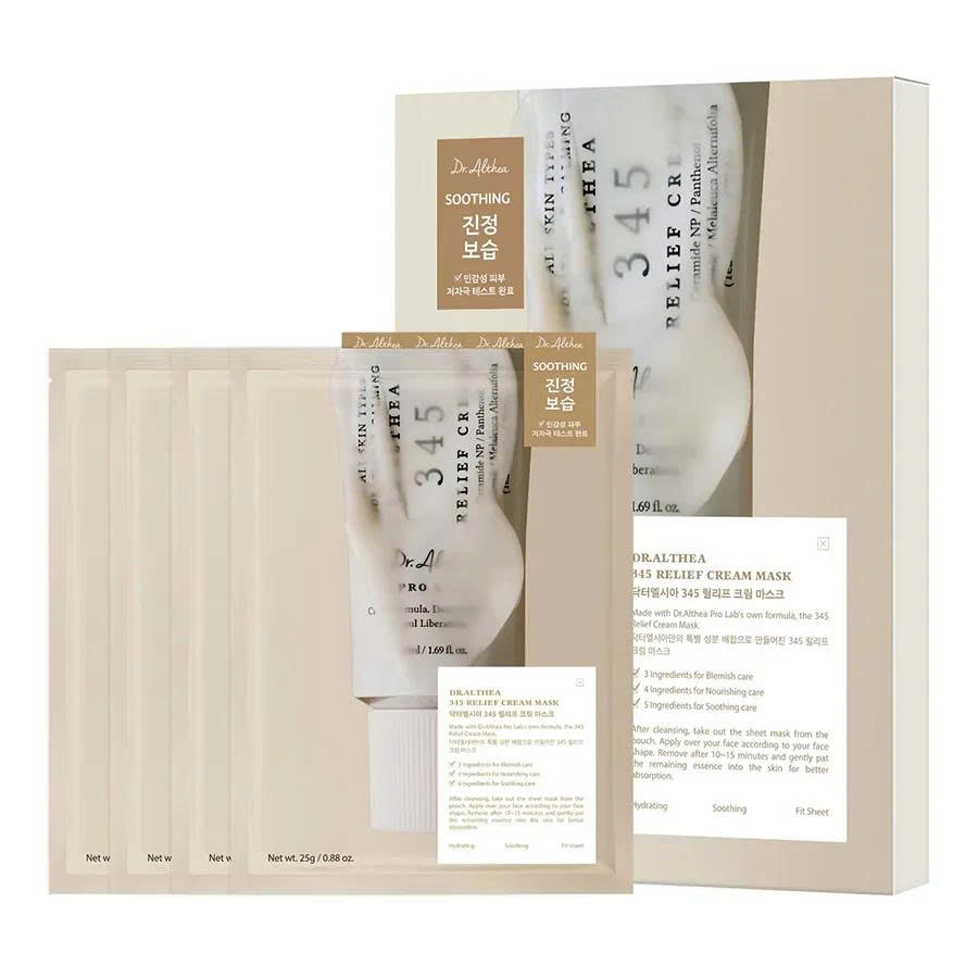 Hộp 4 miếng mặt nạ Dr.Althea 345 Relief Cream Mask 25ml