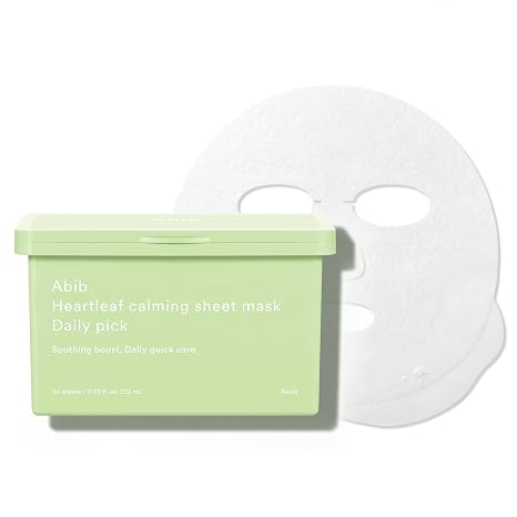 Hộp mặt nạ Abib Heartleaf Calming Sheet Mask Daily Pick 30 miếng
