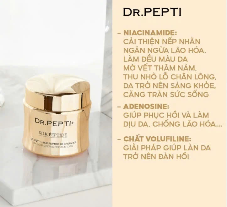 Kem dưỡng Dr.Pepti Silk Peptide 88 Cream EX 88g - Ảnh 2