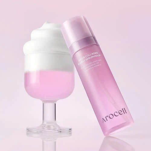 Mặt nạ tạo bọt Arocell Super Collagen Bubble Serum Mask 90g - Ảnh 2