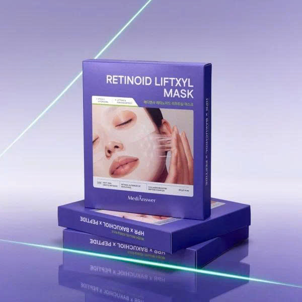 Hộp 4 miếng mặt nạ thạch MediAnswer Retinoid Liftxyl Mask 43g - Ảnh 2