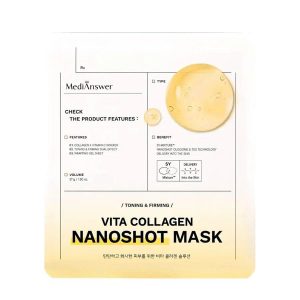 Hộp 5 miếng Mặt nạ thạch MediAnswer Nanoshot Mask 37g #Vita Collagen