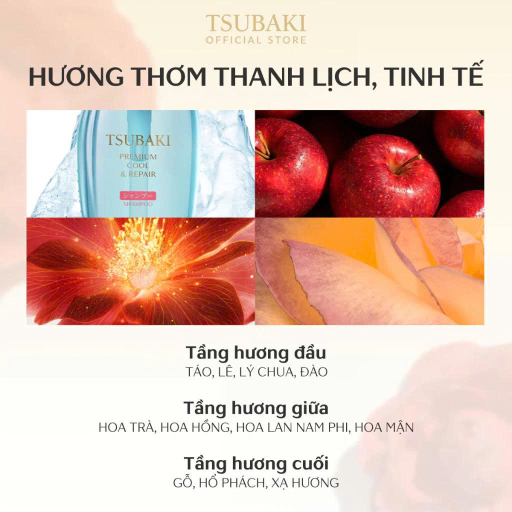 Dầu Gội & Dầu Xả Tsubaki Premium Cool & Repair 450ml - Ảnh 4