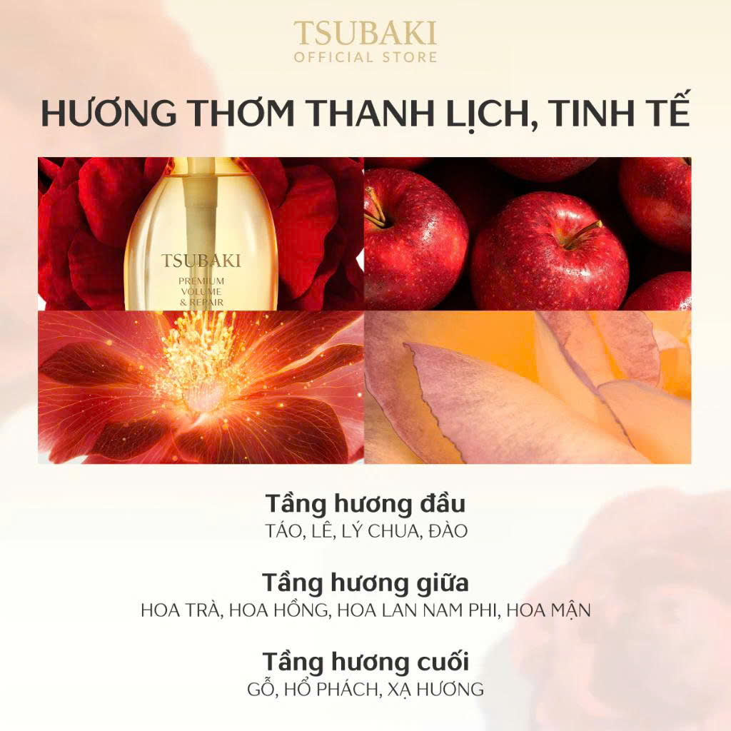 Dầu Gội & Dầu Xả Tsubaki Premium Volume & Repair 450ml - Ảnh 4