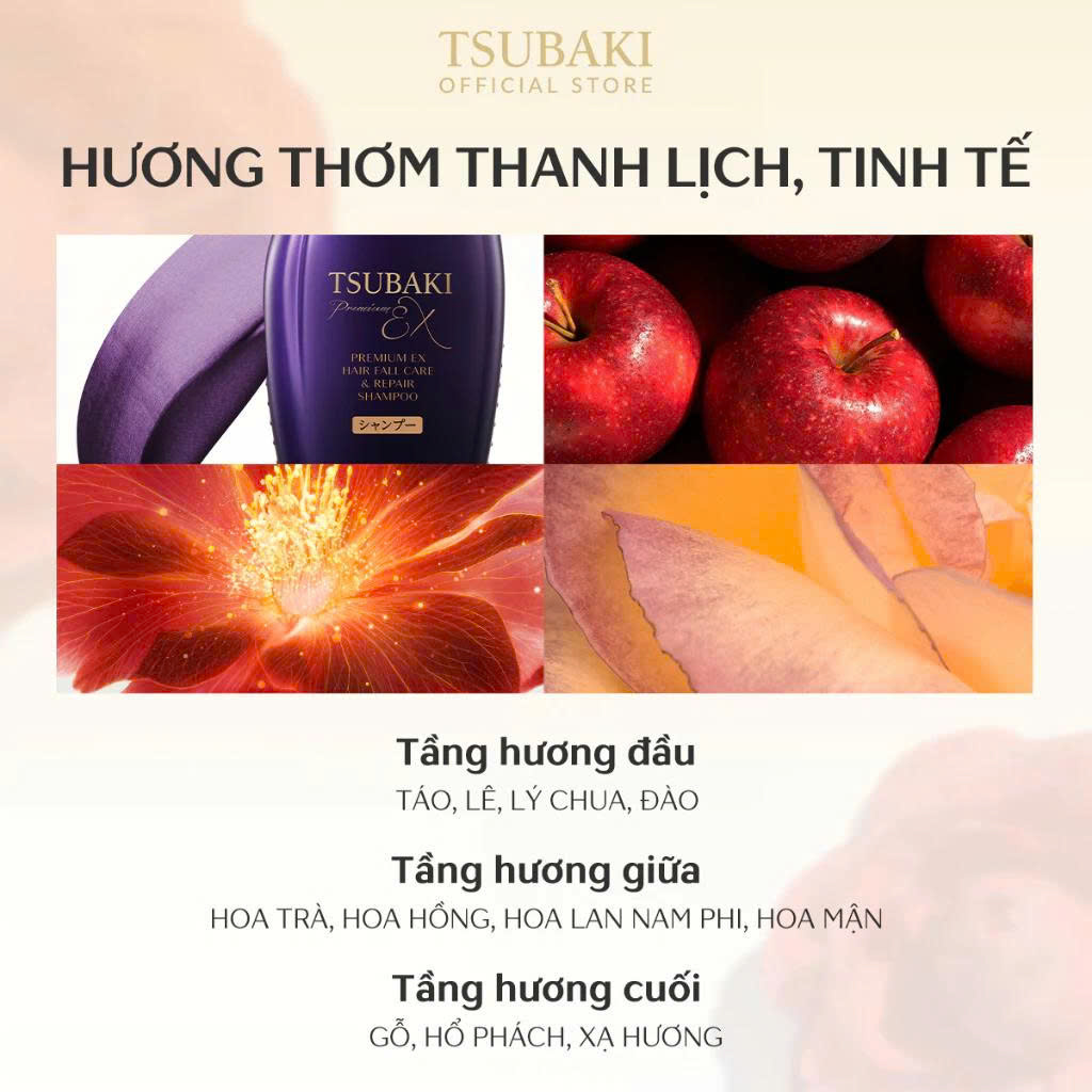 Dầu Gội & Dầu Xả Tsubaki Premium Ex Hair Fall Care & Repair 450ml - Ảnh 4