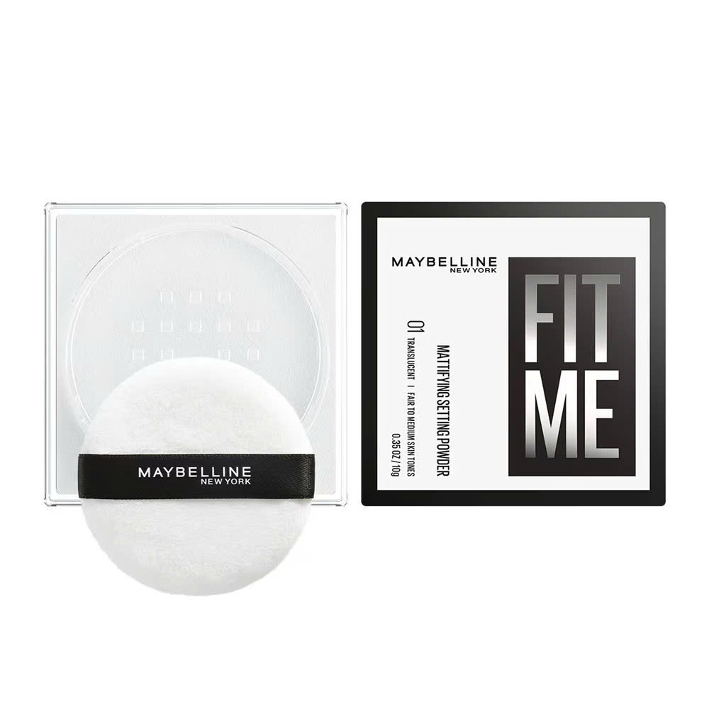 Phấn phủ bột Maybelline Fit Me Mattifying Setting Powder 10g #01 Translucent - Ảnh 2