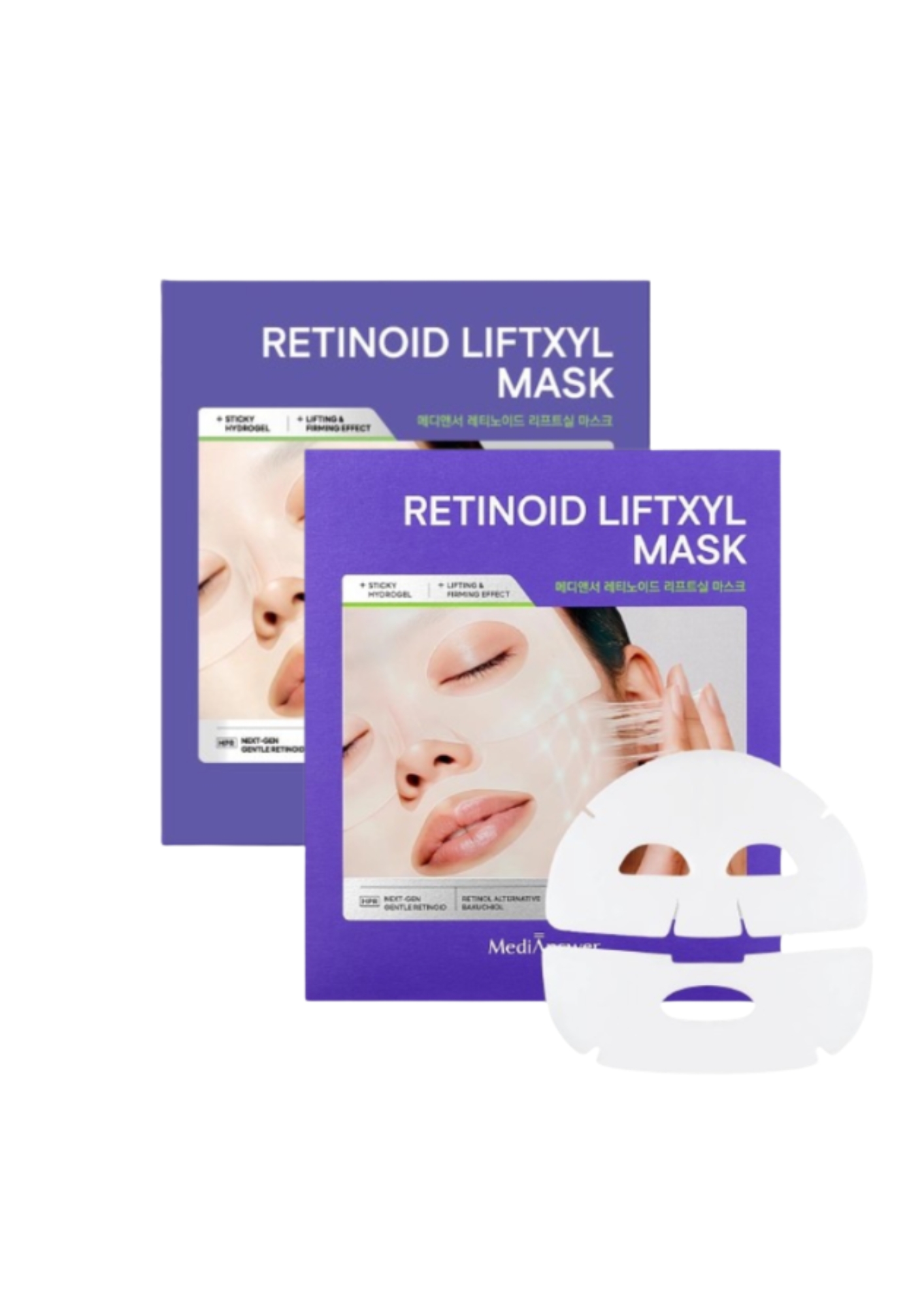 Hộp 4 miếng mặt nạ thạch MediAnswer Retinoid Liftxyl Mask 43g