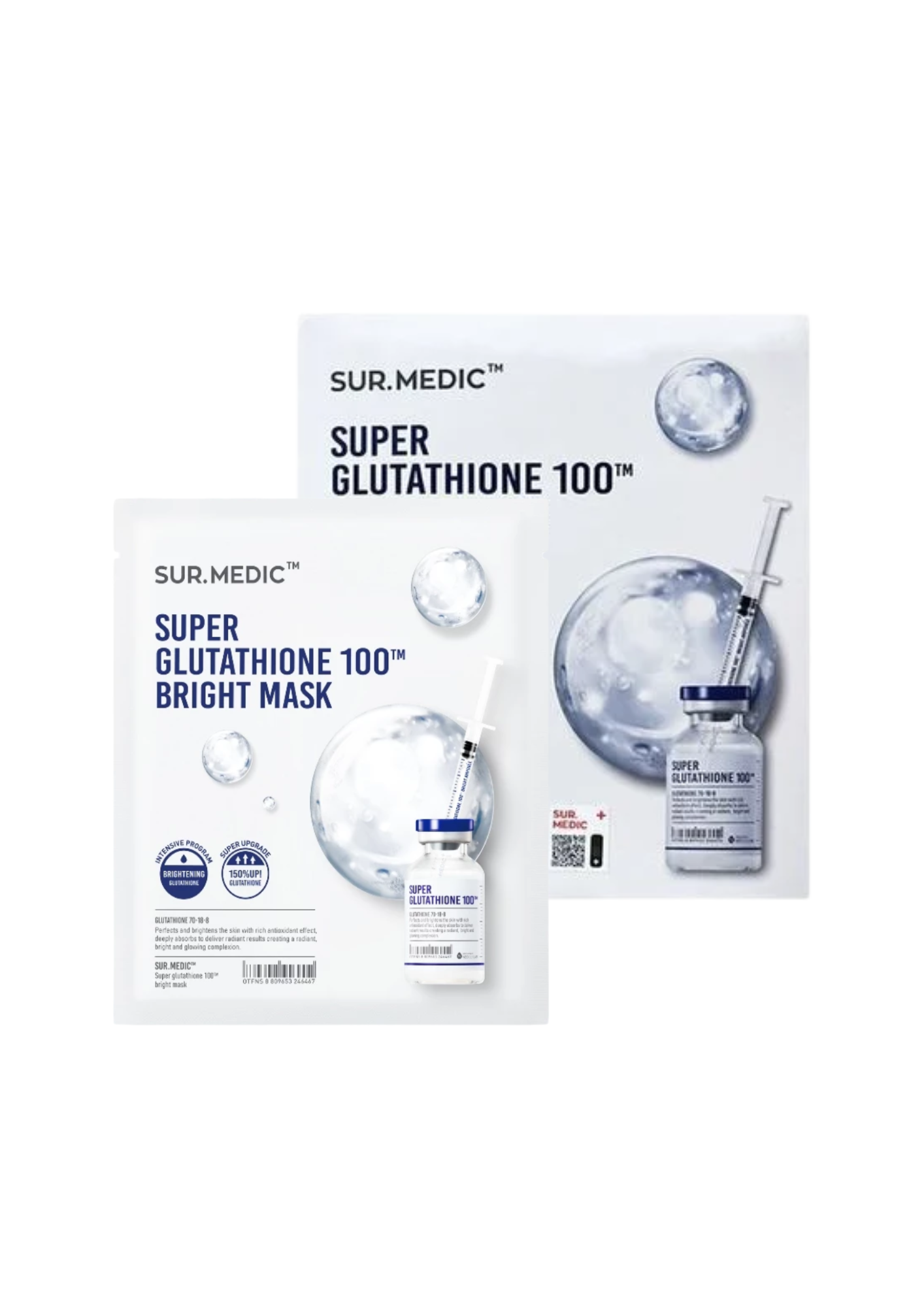Hộp 10 miếng Mặt nạ Sur.medic Super Glutathione 100TM Bright Mask